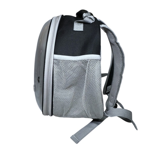 Clear Bubble Pet Carrier Backpack Black Gray Travel Hiking Outdoor Adventures - Picture 7 of 9